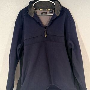 IZOD PerformX Men’s Navy Quarter Zip Fleece Pullover Size L